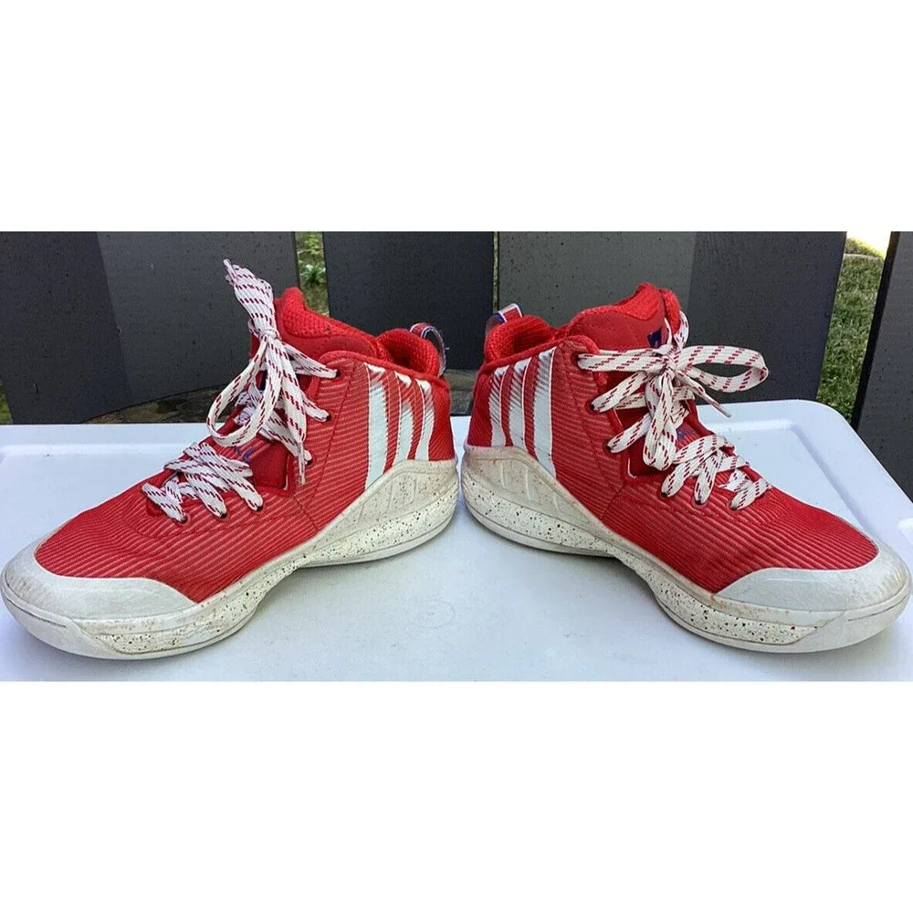 Adidas John Wall J Scarlet Red basketball Sneakers Sz 4.5 shoes big boys